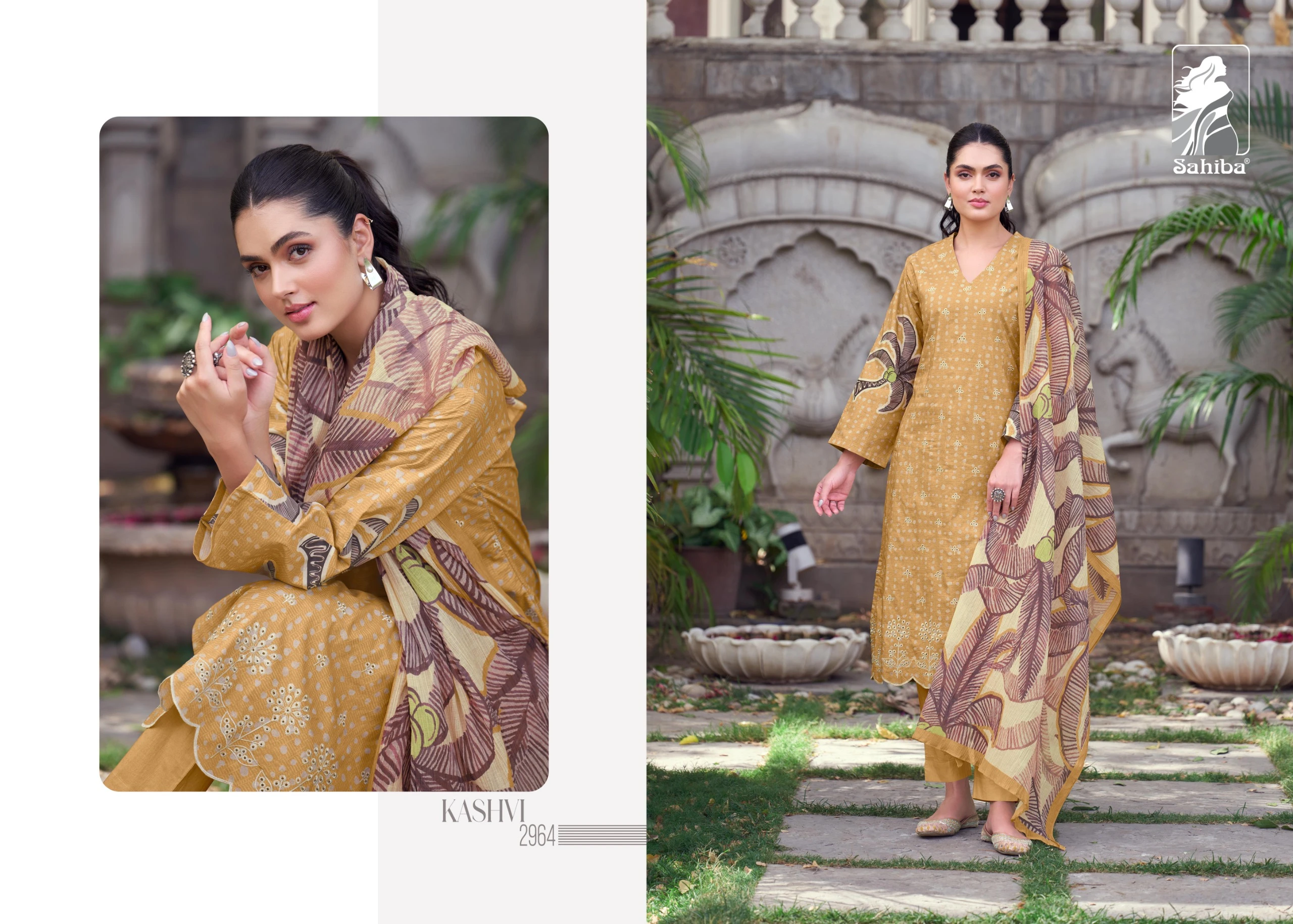 Sahiba Kashvi Pure Cotton Lawn Digital Print Wholesale Fancy Printed Salwar Suit Catalog — Wholesale Salwar Suits, Kashvi Creation wholesale from Surat - Gallery Image 2